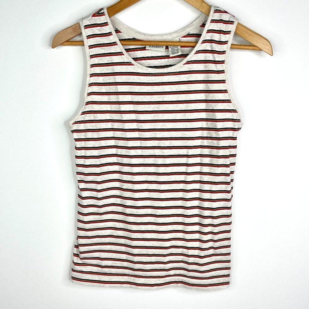 Vintage 90s Classic Elements Striped Tank Top Small